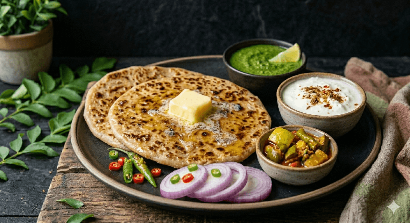 2pcs Paneer Paratha